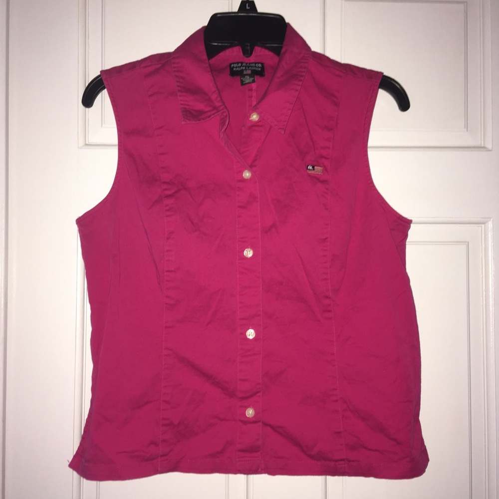 Polo Jeans Co Ralph Lauren pink button down shirt
